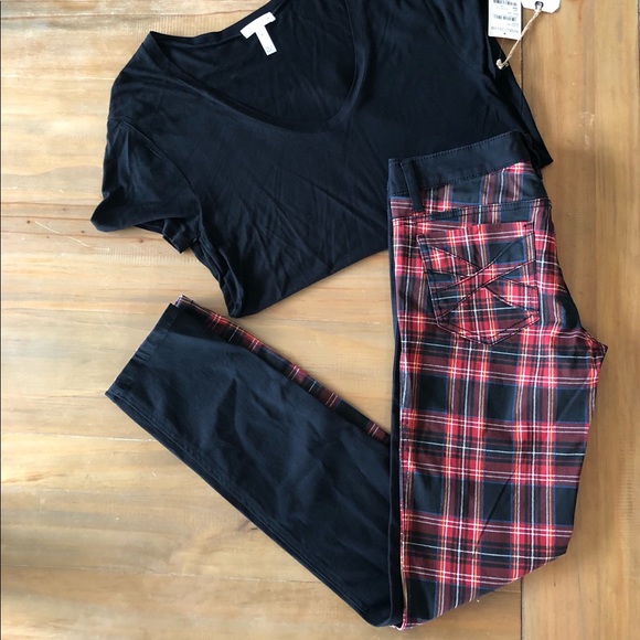 Royal Bones Plaid/Black Jeans - Picture 2 of 7